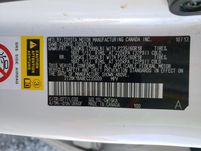 2T2BK1BA8EC235009 Lexus Rx 350 Base