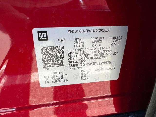 1GNERGKW3PJ128525 Chevrolet Traverse Lt