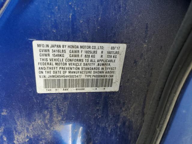 JHMGK5H54HS023477 Honda FIT LX