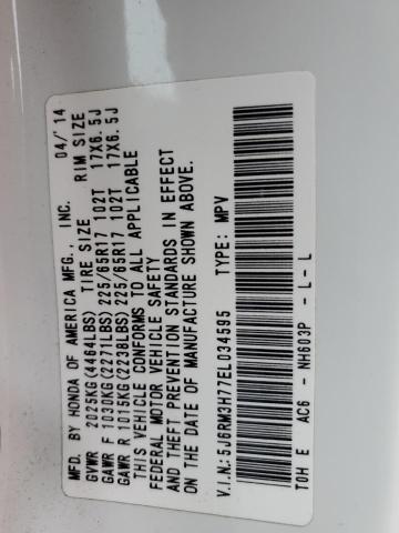 5J6RM3H77EL034595 Honda CR-V EXL