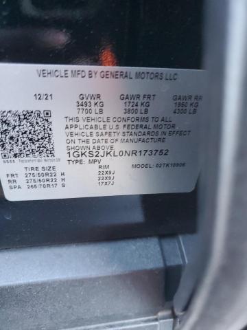 1GKS2JKL0NR173752 GMC YUKON XL DENALI