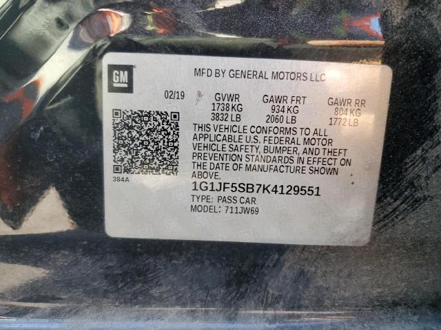 1G1JF5SB7K4129551 Chevrolet Sonic Premier