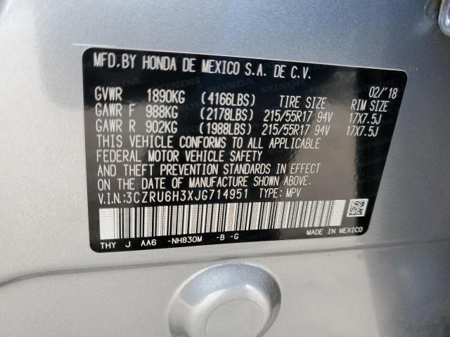 3CZRU6H3XJG714951 Honda HR-V LX