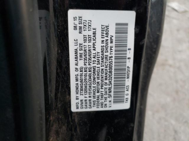 5FNRL5H32GB005576 Honda ODYSSEY SE