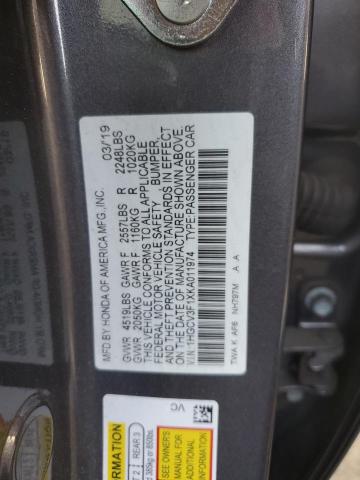 1HGCV3F1XKA011974 Honda ACCORD HYBRID
