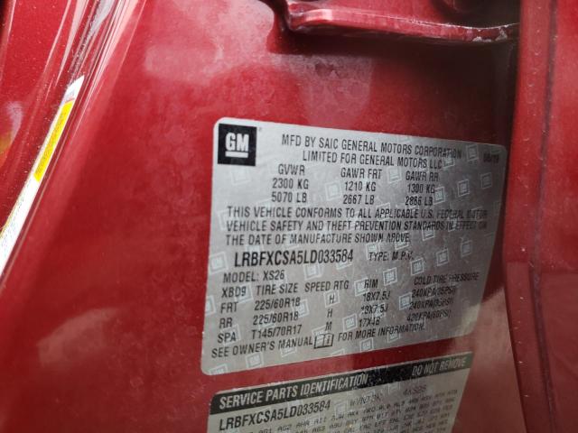 LRBFXCSA5LD033584 Buick Envision Essence