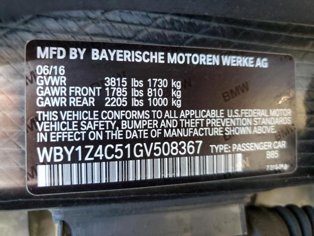 WBY1Z4C51GV508367 BMW I3 REX