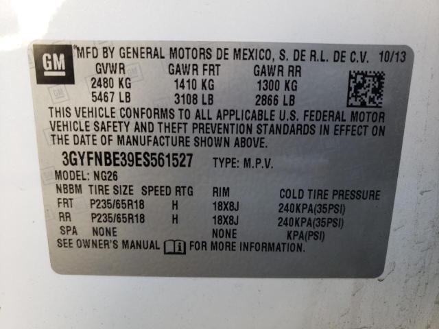 3GYFNBE39ES561527 Cadillac Srx Luxury Collection