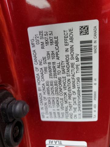 2HKRW1H54MH417349 Honda CR-V EX