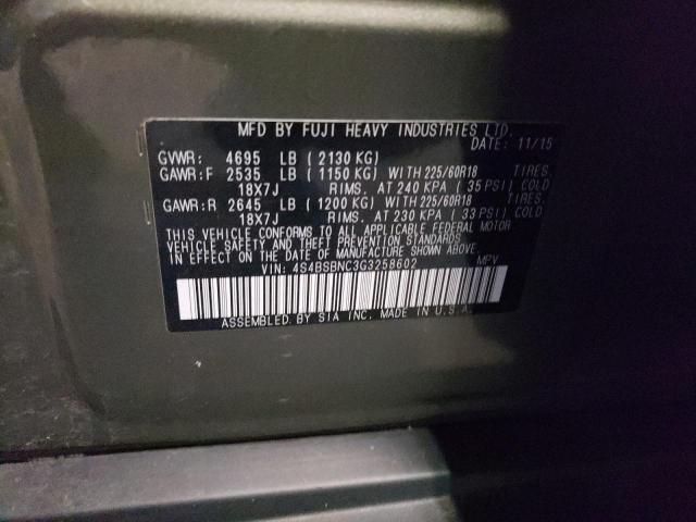 4S4BSBNC3G3258602 Subaru Outback 2.5i Limited