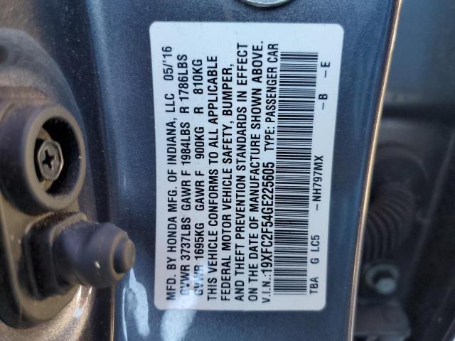 19XFC2F54GE225605 Honda Civic Lx