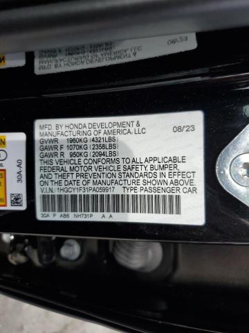 1HGCY1F31PA059917 Honda ACCORD EX