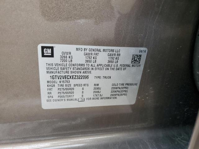 1GTV2VECXEZ322096 GMC Sierra K1500 Slt