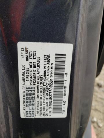 5FNRL5H27EB065504 Honda ODYSSEY LX
