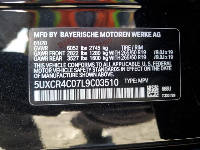 5UXCR4C07L9C03510 BMW X5 Sdrive 40i