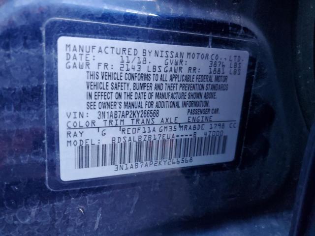 3N1AB7AP2KY266568 Nissan SENTRA S