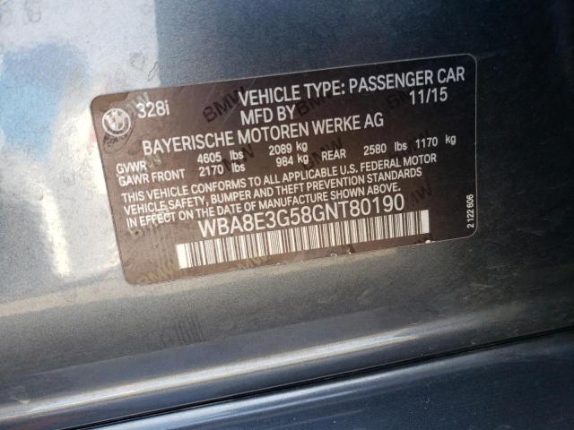 WBA8E3G58GNT80190 BMW 328 Xi Sulev