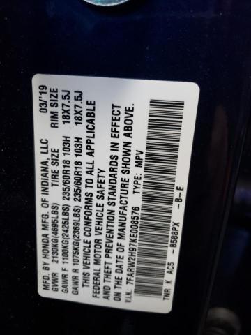 7FARW2H97KE008576 Honda Cr-v Touring