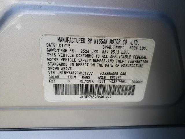 JN1BV7AR2FM401277 Infiniti Q50 BASE