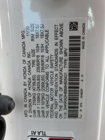 2HKRW2H89MH605431 Honda CR-V EXL