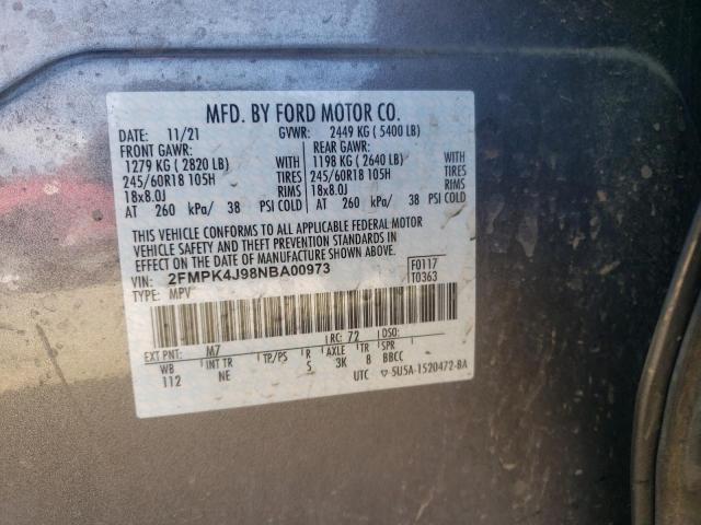 2FMPK4J98NBA00973 Ford EDGE SEL