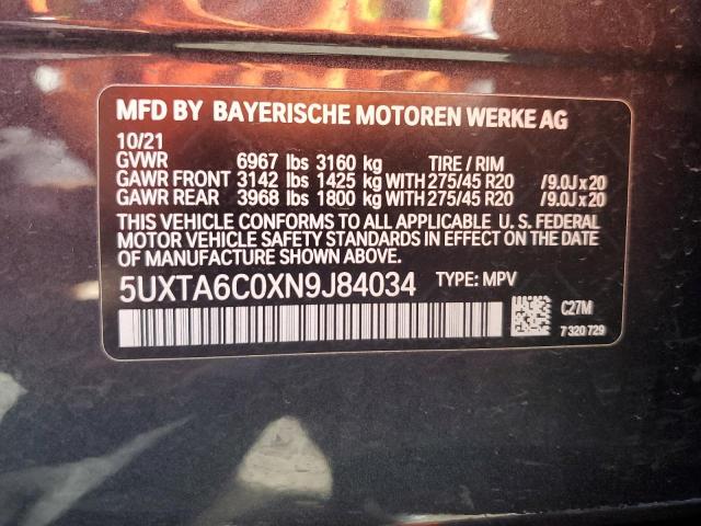 5UXTA6C0XN9J84034 BMW X5 Xdrive45e