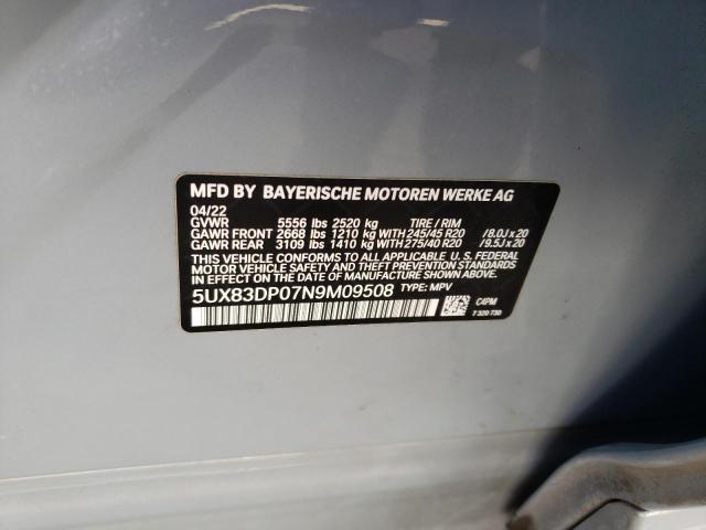 5UX83DP07N9M09508 BMW X3 M40i
