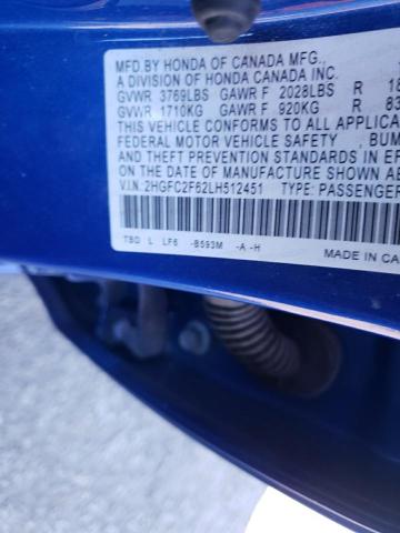 2HGFC2F62LH512451 Honda Civic Lx