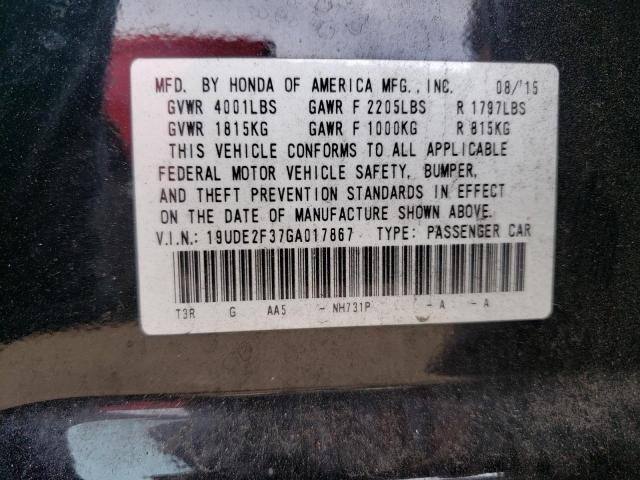 19UDE2F37GA017867 Acura Ilx Base Watch Plus