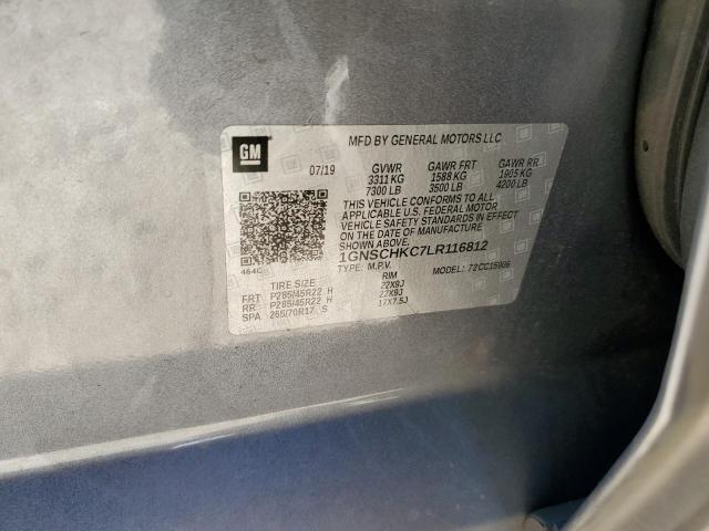 1GNSCHKC7LR116812 Chevrolet Suburban C1500 Lt
