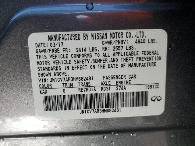 JN1CV7AR3HM682481 Infiniti Q50 BASE