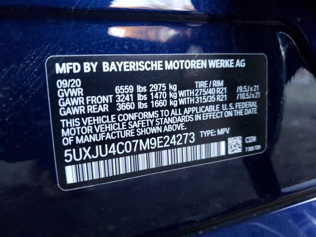 5UXJU4C07M9E24273 BMW X5 M50i