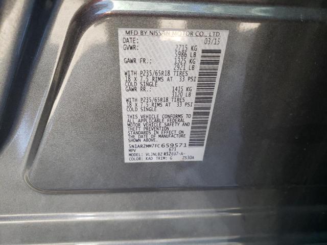 5N1AR2MM7FC659571 Nissan Pathfinder S