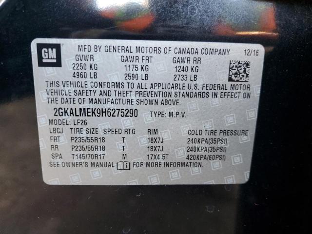 2GKALMEK9H6275290 GMC Terrain Sle