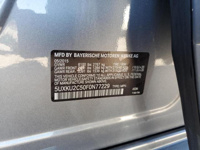 5UXKU2C50F0N77229 BMW X6 Xdrive35i