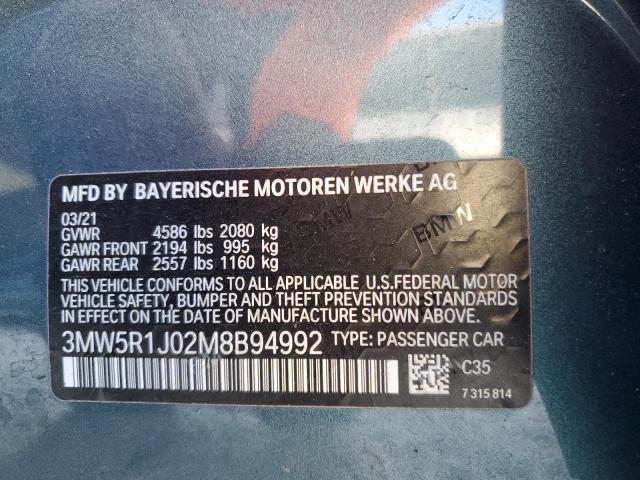 3MW5R1J02M8B94992 BMW 330I