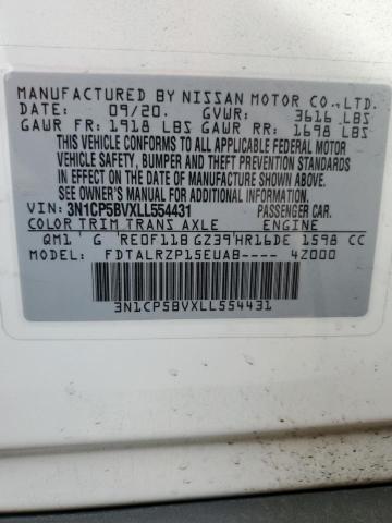 3N1CP5BVXLL554431 Nissan KICKS S