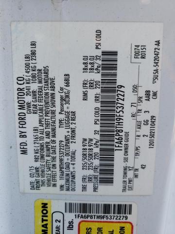 1FA6P8TH9F5372279 Ford MUSTANG