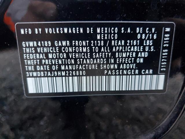 3VWDB7AJ9HM226880 Volkswagen JETTA SE