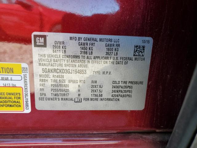 5GAKRCKD3GJ194853 Buick Enclave