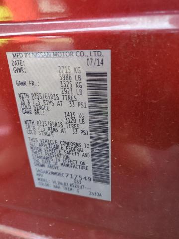 5N1AR2MM0EC717549 Nissan Pathfinder S