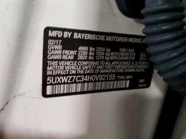5UXWZ7C34H0V92155 BMW X3 Sdrive28i