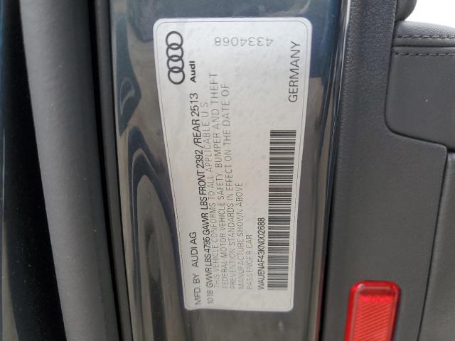 WAUENAF43KN002688 Audi A4 Premium Plus