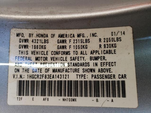 1HGCR2F83EA143121 Honda ACCORD EXL