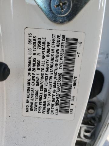 19XFB2F75FE272550 Honda CIVIC SE