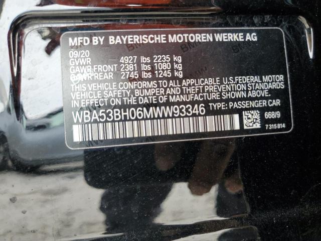WBA53BH06MWW93346 BMW 530 I