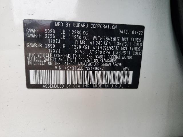 4S4BTGUD2N3189077 Subaru Outback Wilderness