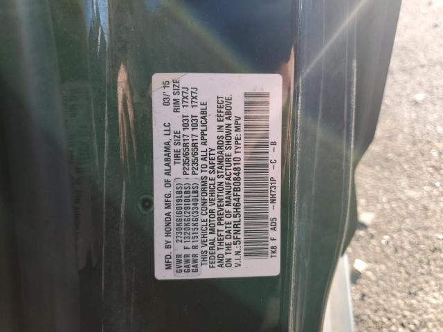 5FNRL5H64FB084810 Honda ODYSSEY EXL