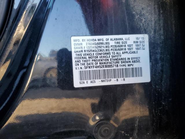 5FNYF4H52EB005718 Honda PILOT EXL