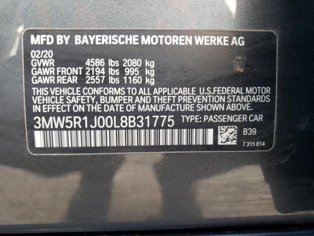 3MW5R1J00L8B31775 BMW 330I